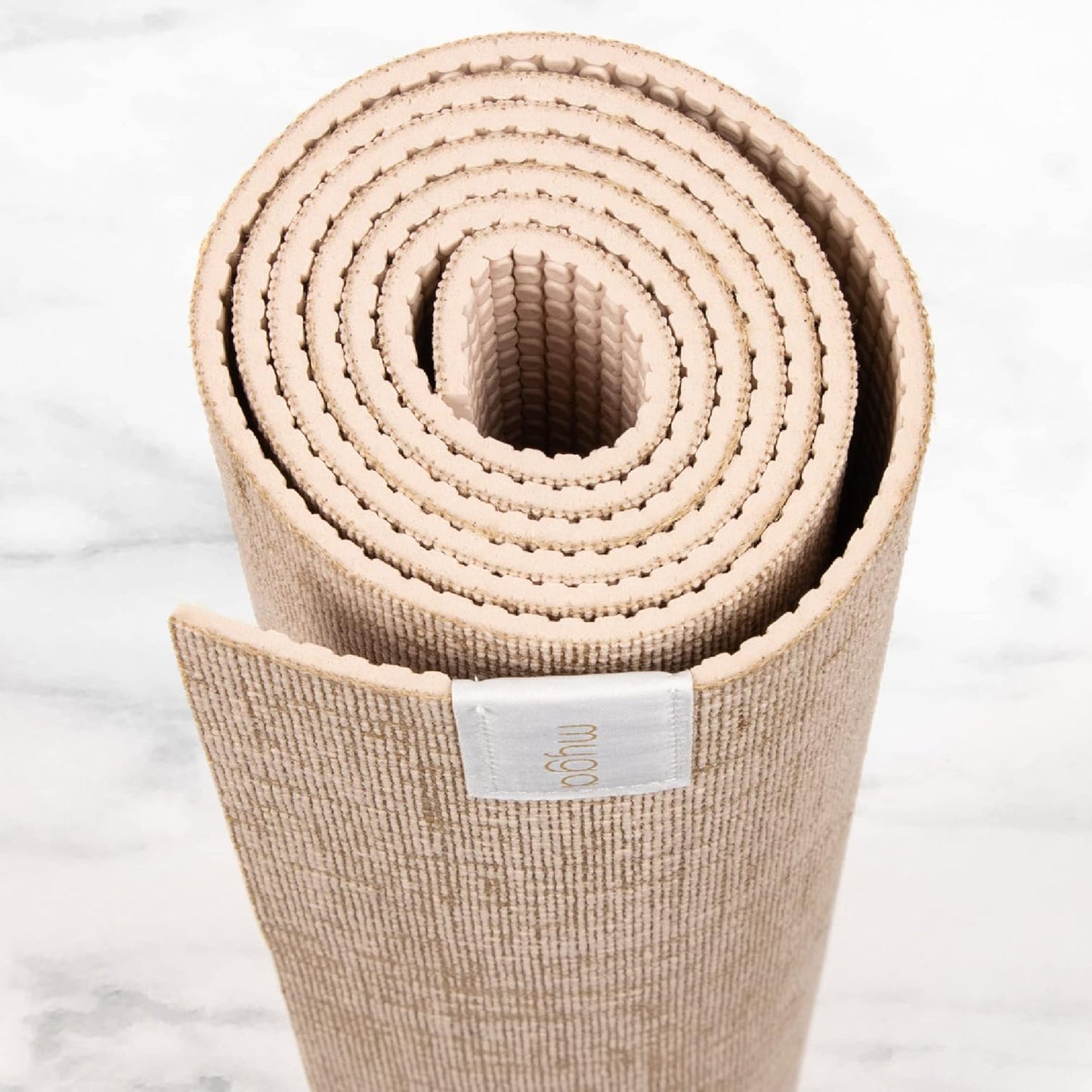 Jute Yoga Mat, High Performance Vegan Floor Exercise Mat, Eco Friendly Biodegradable Yoga Mat with PVC Backing,72" x 24", 0.2" Thickness