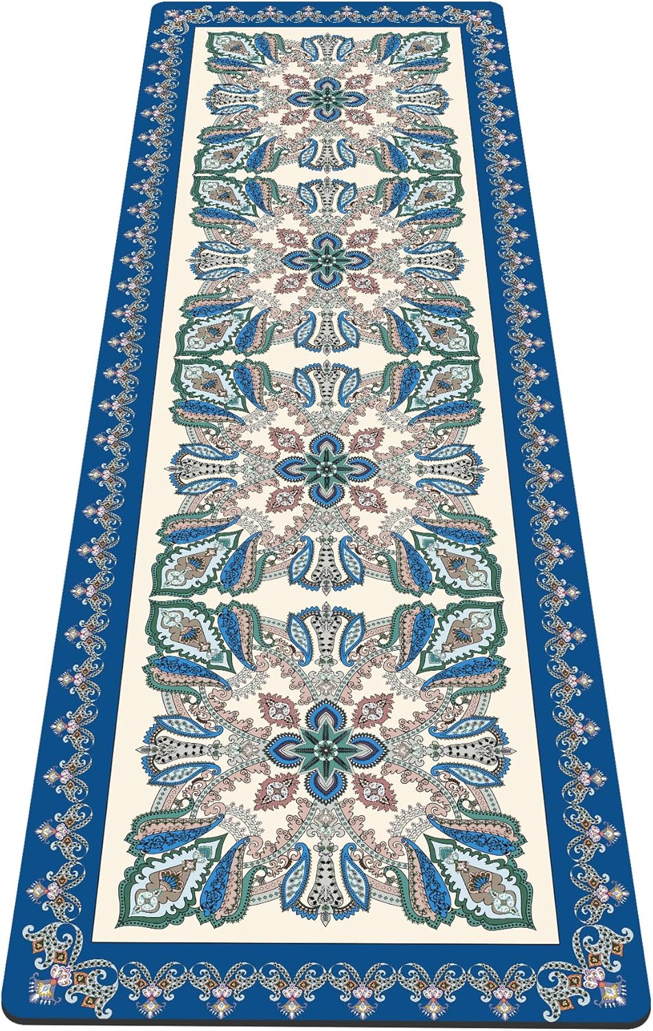 nuveti Yoga Mat Print Extra Thick TPE Non Slip Fitness Exercise Mat with Carrying Bag,72"x24" Extra Thick 6MM Exercise & Workout Mat for Yoga, Pilates Fitness and Floor Exercises - Colors A