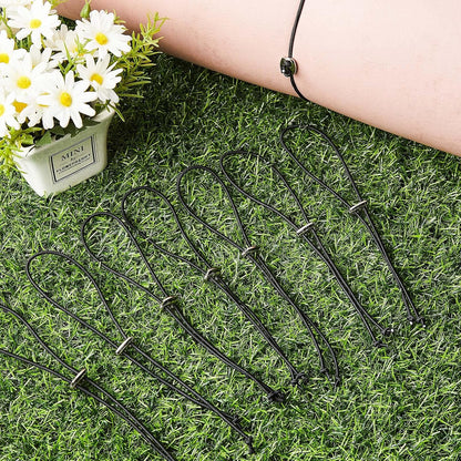 8 Pcs Yoga Mat Straps for Carrying Elastic Yoga Mat Band Storage Yoga Mat Carrier Strap for Exercise Carrying Most Size Mats, 8 Inches in Length, Black
