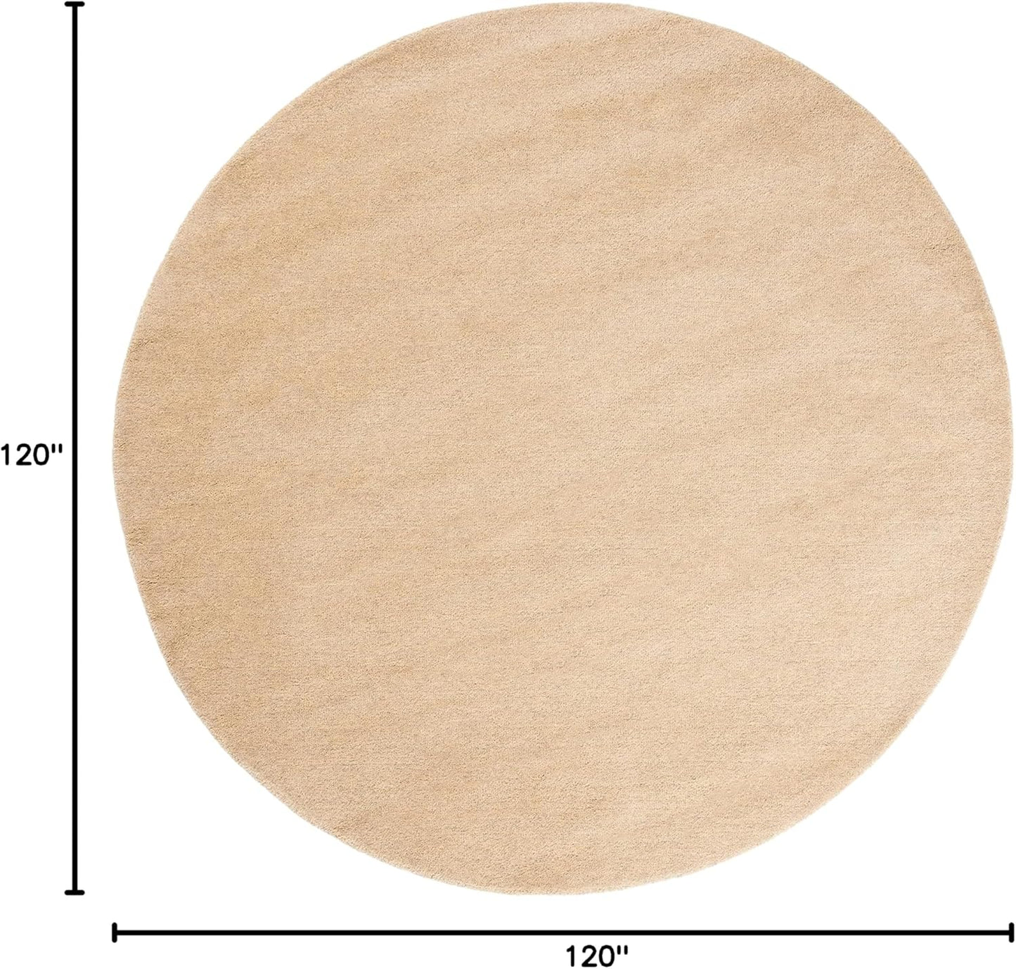 SAFAVIEH Himalaya Collection 6' Round Black HIM610C Handmade Premium Wool Area Rug