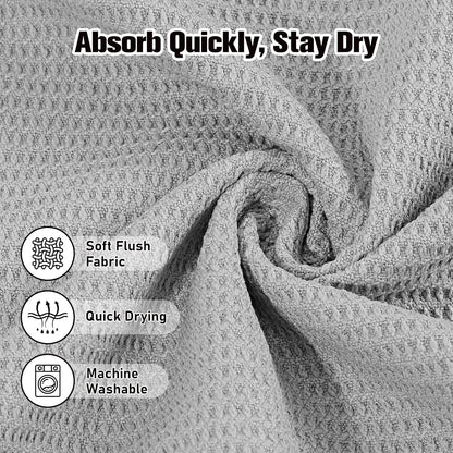 MoKo Hot Yoga Towel, Non-Slip Yoga Mat Towel with Grip Dots, 74.4"×27.3" Yoga Mat Cover for Pilates, Fitness, Meditation, Swimming Pool, Beach, Travel Yoga Mat with Corner Pockets, Gray