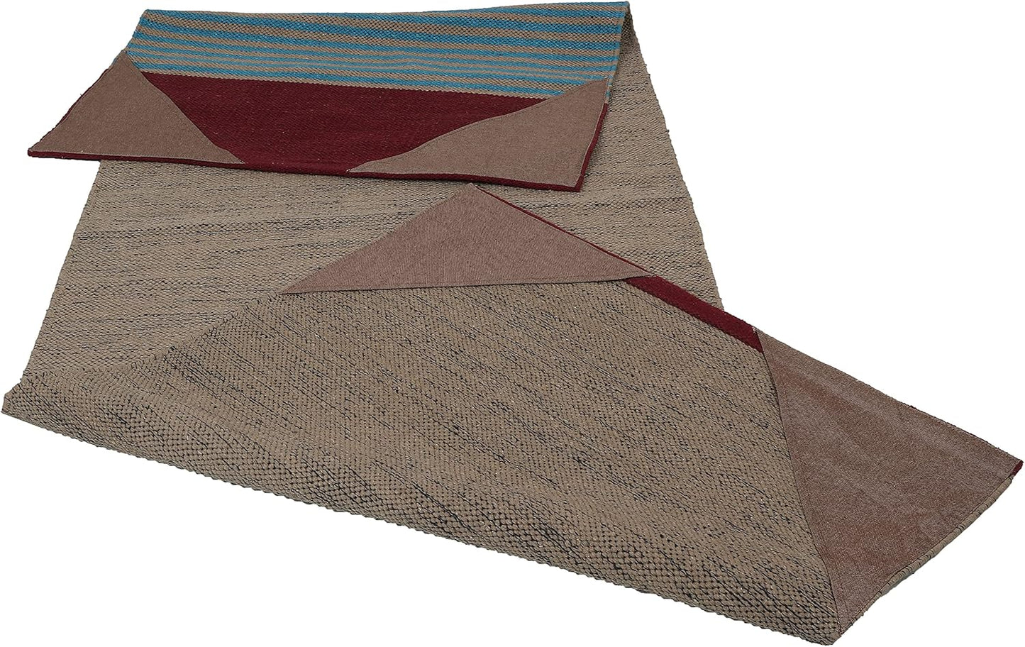 KD Yoga Rug Mat Convert Plastic Yoga Mat to Eco Friendly 100% Cotton Gripping with Corner Pocket