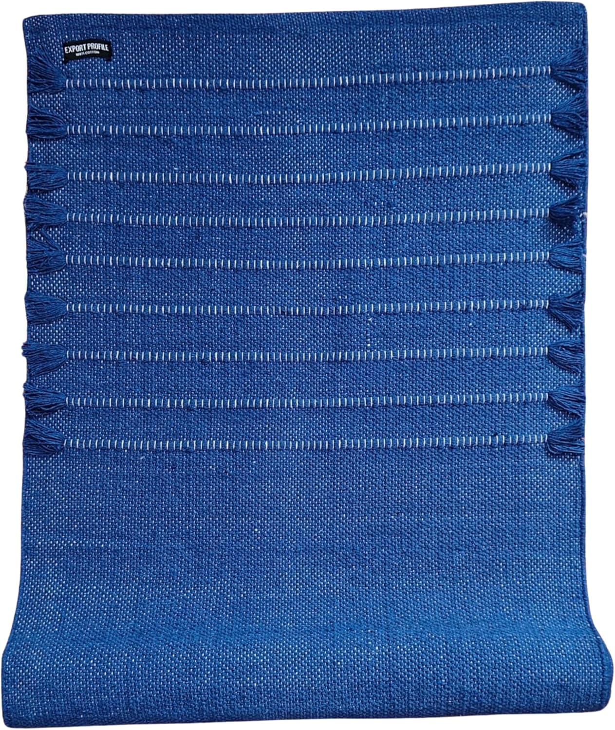 Indian Handmade100 % Organic Anti Skid Multi Colour Cotton Yoga Mat - Eco-Friendly Hand-Woven Rug - Non-Slip & Thick (24”x72”x5mm) for Hot yoga & Everyday Fitness at Home - Comfortable & Foldable Extra-Long Mat