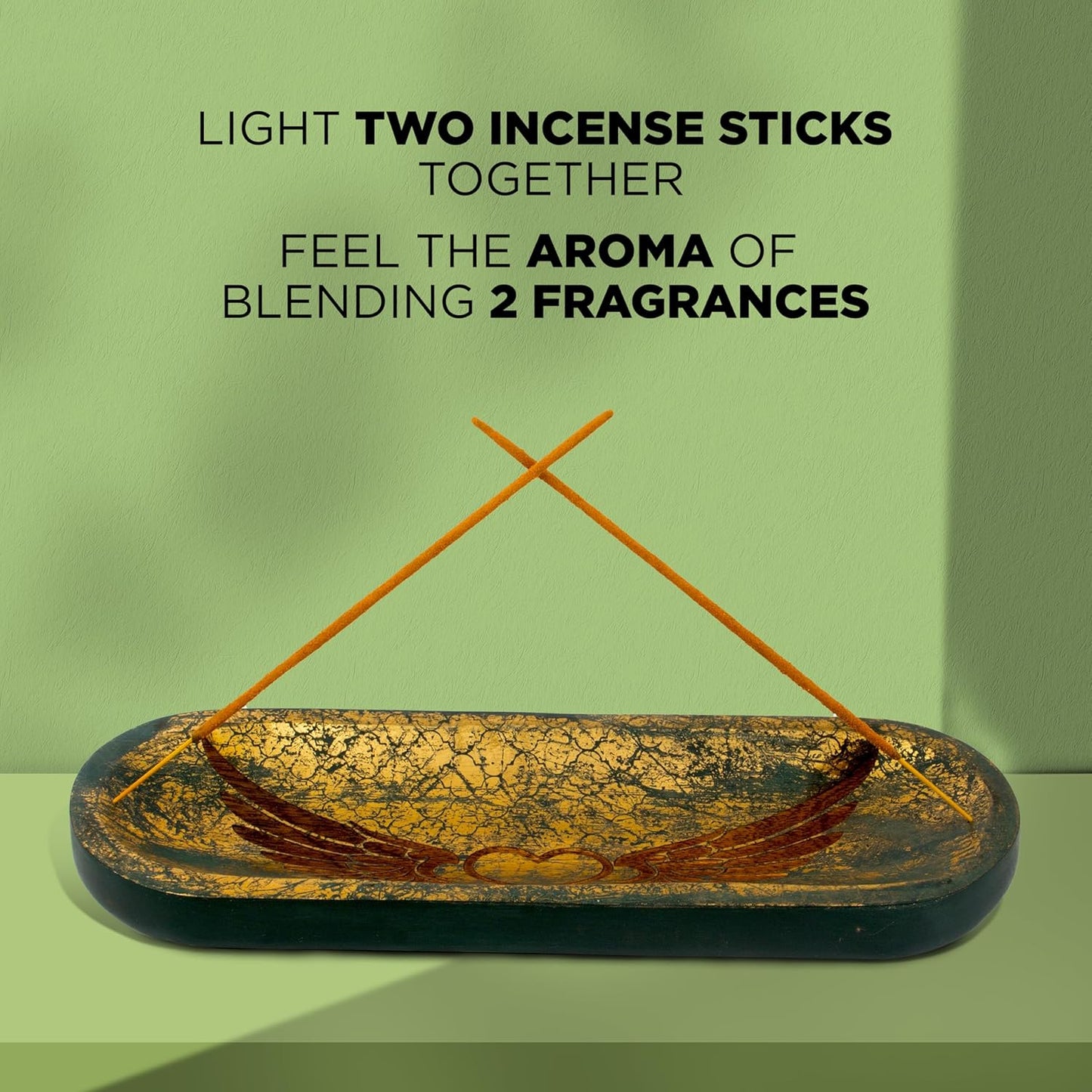 raajsee Wooden Brown Incense Holder -Incense Burner Holder –Ash Catcher - Incense Stick Holder - Meditation & Yoga - Great Gift for Any Occasion Size 11x4 inch