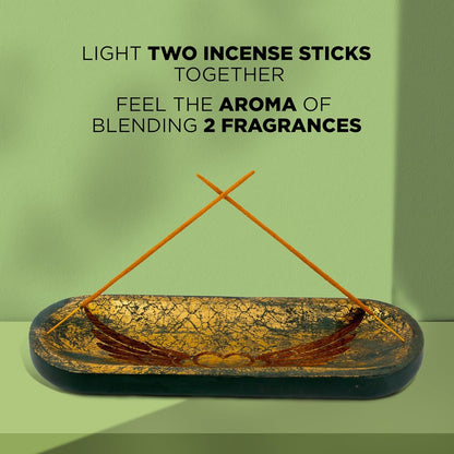 raajsee Wooden Brown Incense Holder -Incense Burner Holder –Ash Catcher - Incense Stick Holder - Meditation & Yoga - Great Gift for Any Occasion Size 11x4 inch
