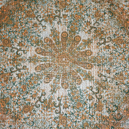 Boho Rug 5Ft Round Bedroom Carpet Circle Nonslip Farmhouse Area Rug Rustic Mandala Floor Mat for Living Room Locker Room Tassel Yoga Throw Rugs Washable Doormat, Purple