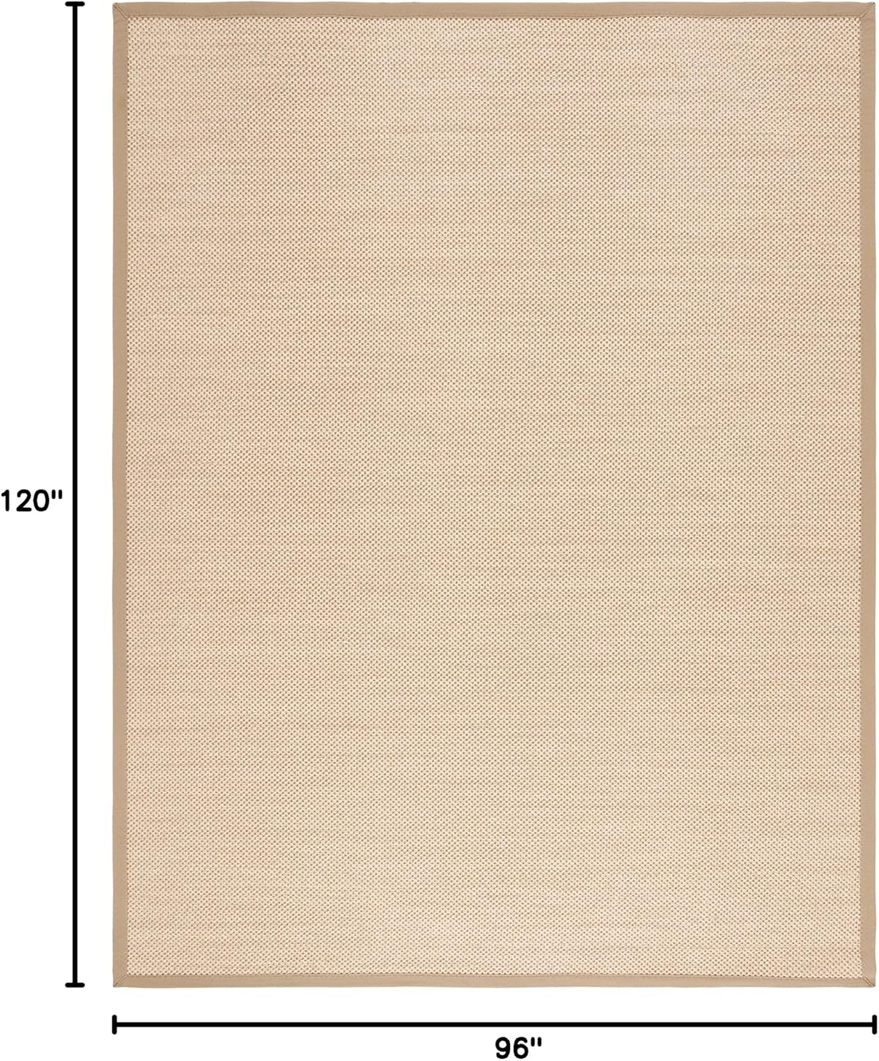 SAFAVIEH Area Rug 11x15 - Natural Fiber Collection - Large - Maize & Linen Color, Sisal, Woven Design with Border (NF141B) - Colors A