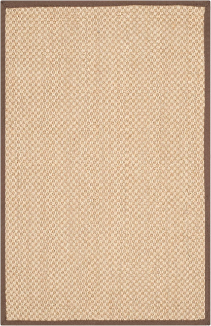 SAFAVIEH Area Rug 11x15 - Natural Fiber Collection - Large - Maize & Linen Color, Sisal, Woven Design with Border (NF141B) - Colors A