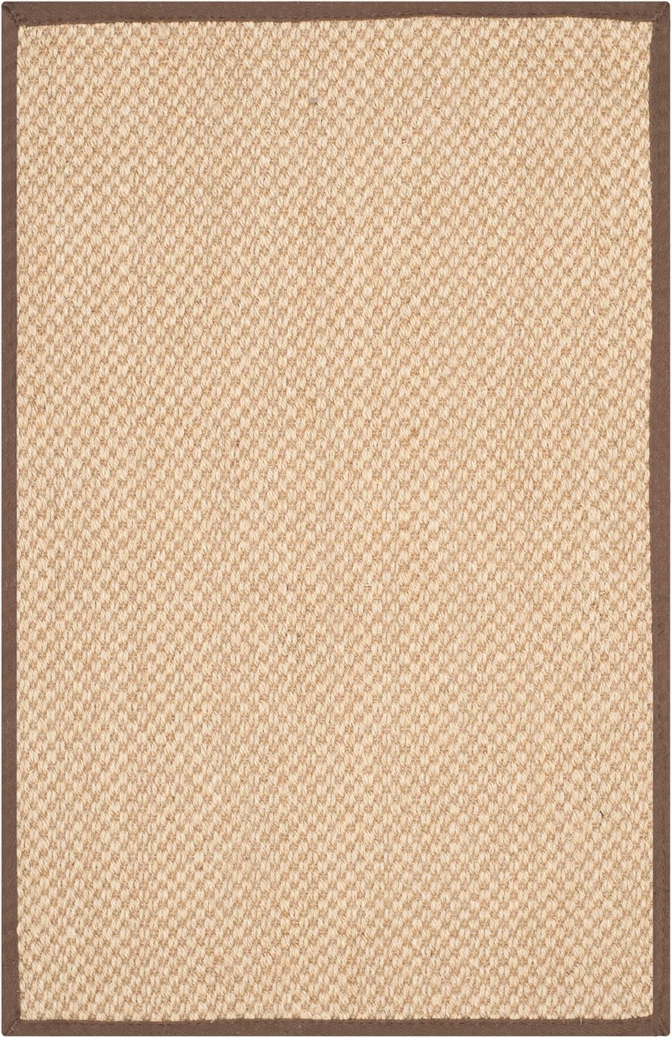 SAFAVIEH Area Rug 11x15 - Natural Fiber Collection - Large - Maize & Linen Color, Sisal, Woven Design with Border (NF141B) - Colors B