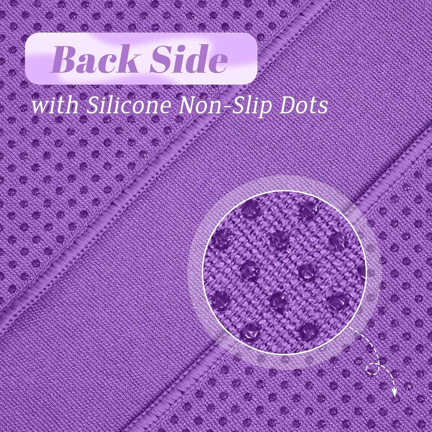 Hot Yoga Towel Non Slip- Microfiber Yoga Mat Towel for Hot Yoga, Pilates and Fitness 72" x 24", Sky Blue