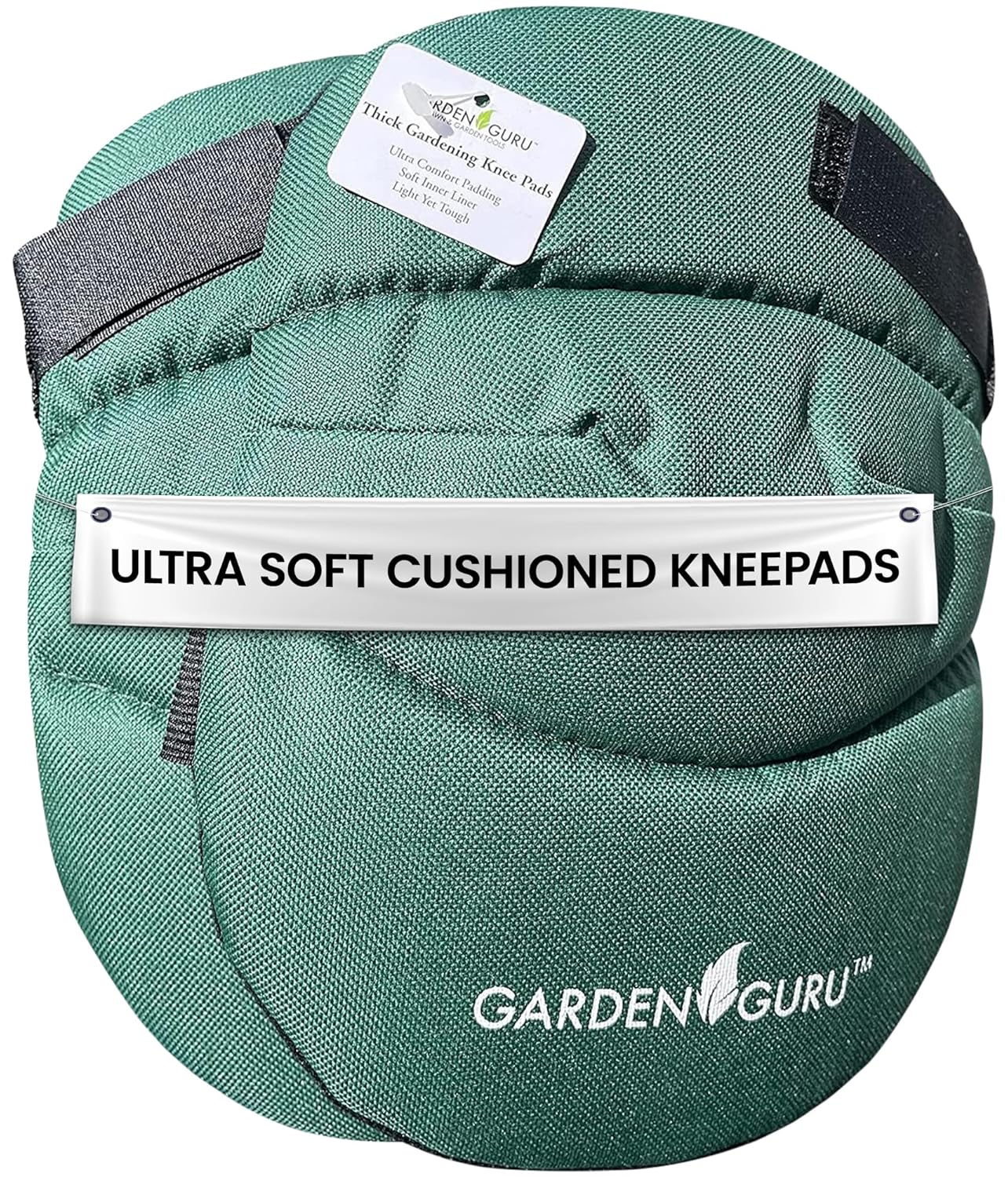 Garden Guru Cushioned Gardening Knee Pads with Adjustable Straps - Soft Inner Liner, Ultra Comfort Padding, Garden Kneelers for Yard Work, Cleaning, Household Chores, Roofing, and More 1 Pack