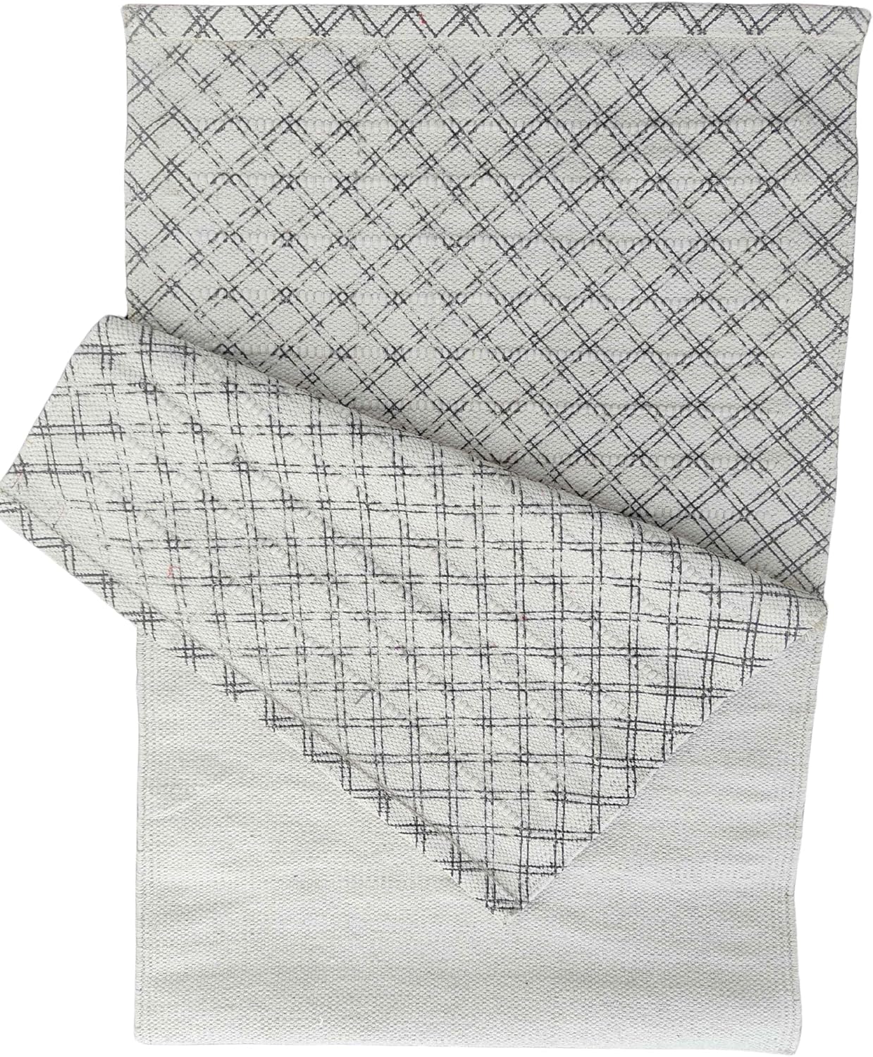 Indian Handmade100 % Organic Anti Skid Multi Colour Cotton Yoga Mat - Eco-Friendly Hand-Woven Rug - Non-Slip & Thick (24”x72”x5mm) for Hot yoga & Everyday Fitness at Home - Comfortable & Foldable Extra-Long Mat