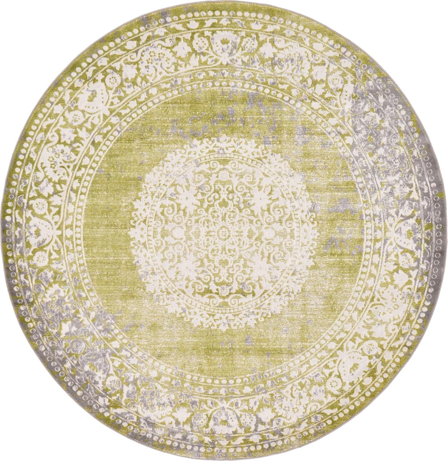 Unique Loom New Classical Collection Area Rug - Olwen (4'Round, Purple/ Gray)