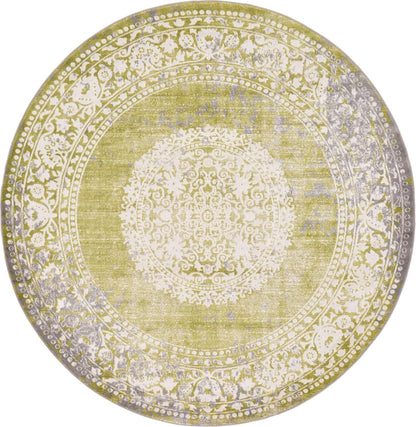 Unique Loom New Classical Collection Area Rug - Olwen (4'Round, Purple/ Gray)