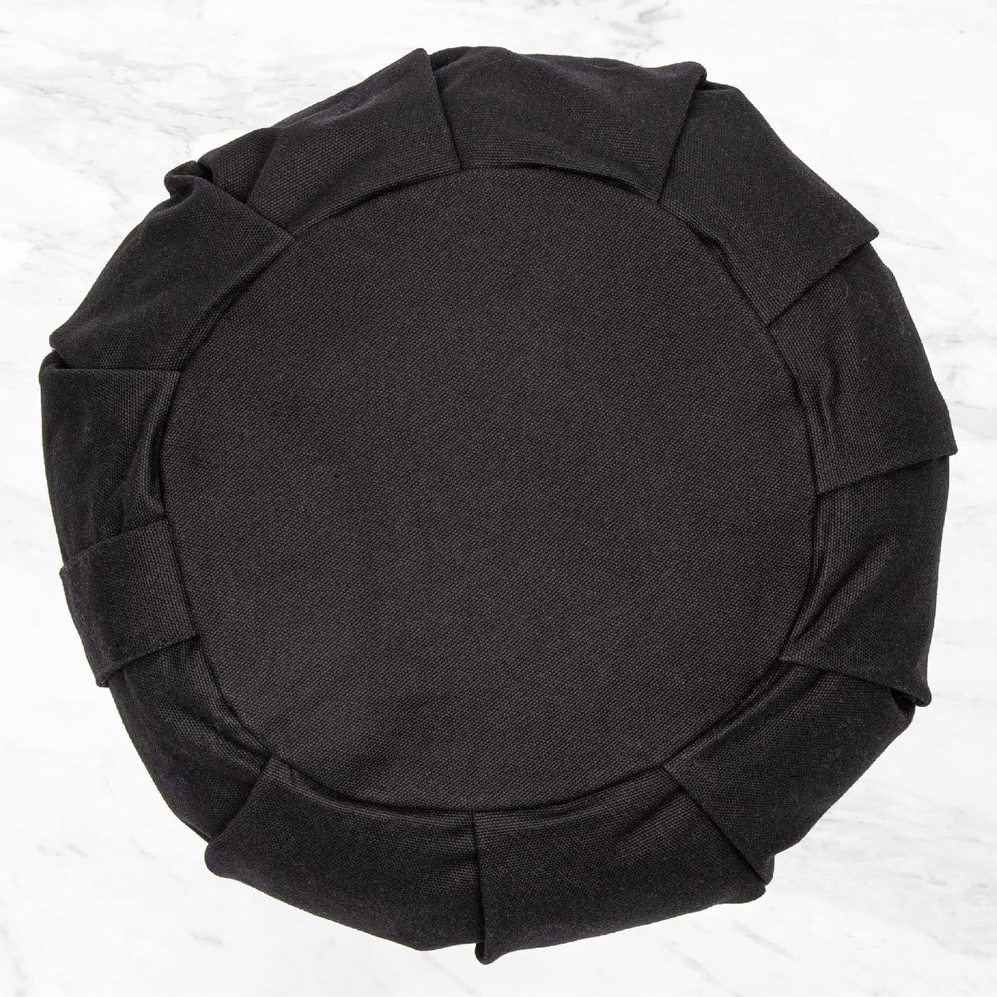 Myga Zafu Yoga Meditation Cushion with Washable Cover - Floor Cushion Pillow with Natural Buckwheat Filling - Soft Round Cotton Design for Meditating or Pranayama Exercises