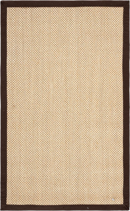 SAFAVIEH Area Rug 11x15 - Natural Fiber Collection - Large - Maize & Linen Color, Sisal, Woven Design with Border (NF141B) - Colors A