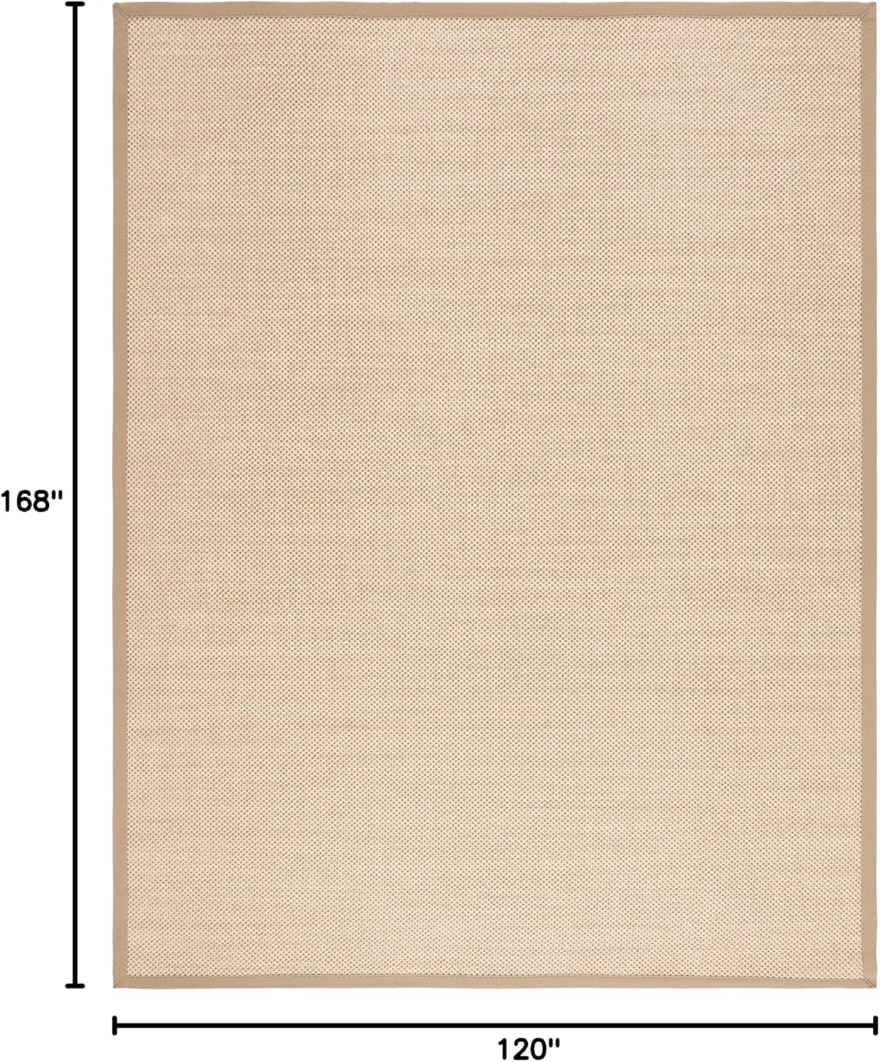 SAFAVIEH Area Rug 11x15 - Natural Fiber Collection - Large - Maize & Linen Color, Sisal, Woven Design with Border (NF141B) - Colors A
