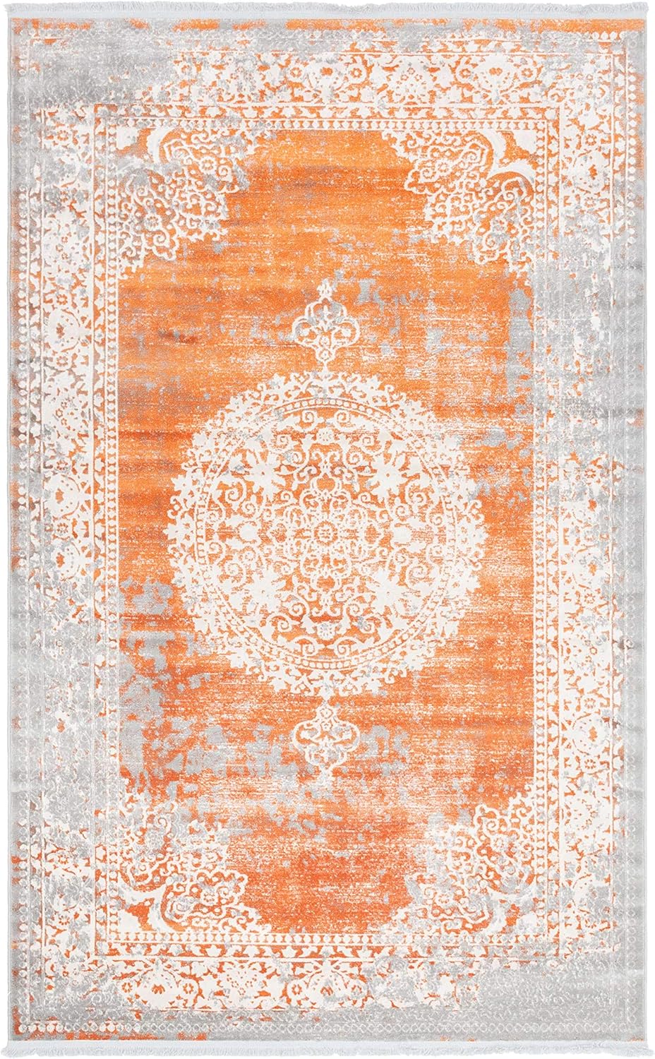 Unique Loom New Classical Collection Area Rug - Olwen (4'Round, Purple/ Gray)