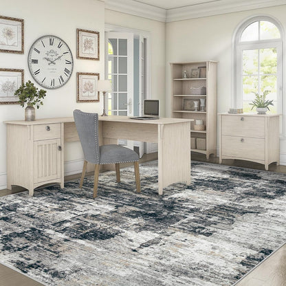 XLUEZ 8x10 Area Rugs for Living Room, Washable Modern Abstract Large Area Rug Neutral Soft Non Slip Kids Rug Stain Resistant Indoor Carpet for Bedroom Nursery Dining Children's Room(Blue, 8'x10')
