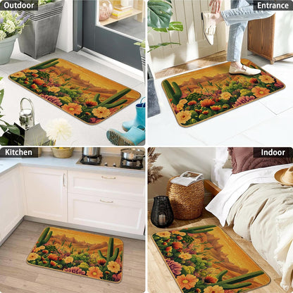 Doormat Yoga Frog Front Door Mat Indoor Outdoor Entrance,Pink Lotus Flower Door Mat Waterproof Low Profile All-Season,Easy Clean Patio Porch Entryway Floor Rug 17x29 Inch