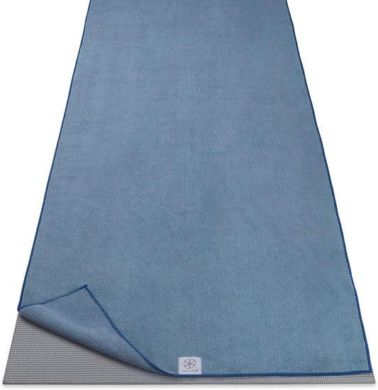 Gaiam Yoga Mat Towel Microfiber Mat-Sized Yoga Towel for Hot Yoga