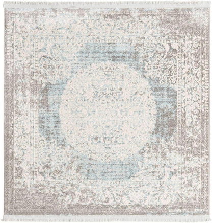 Unique Loom New Classical Collection Area Rug - Olwen (4'Round, Purple/ Gray)