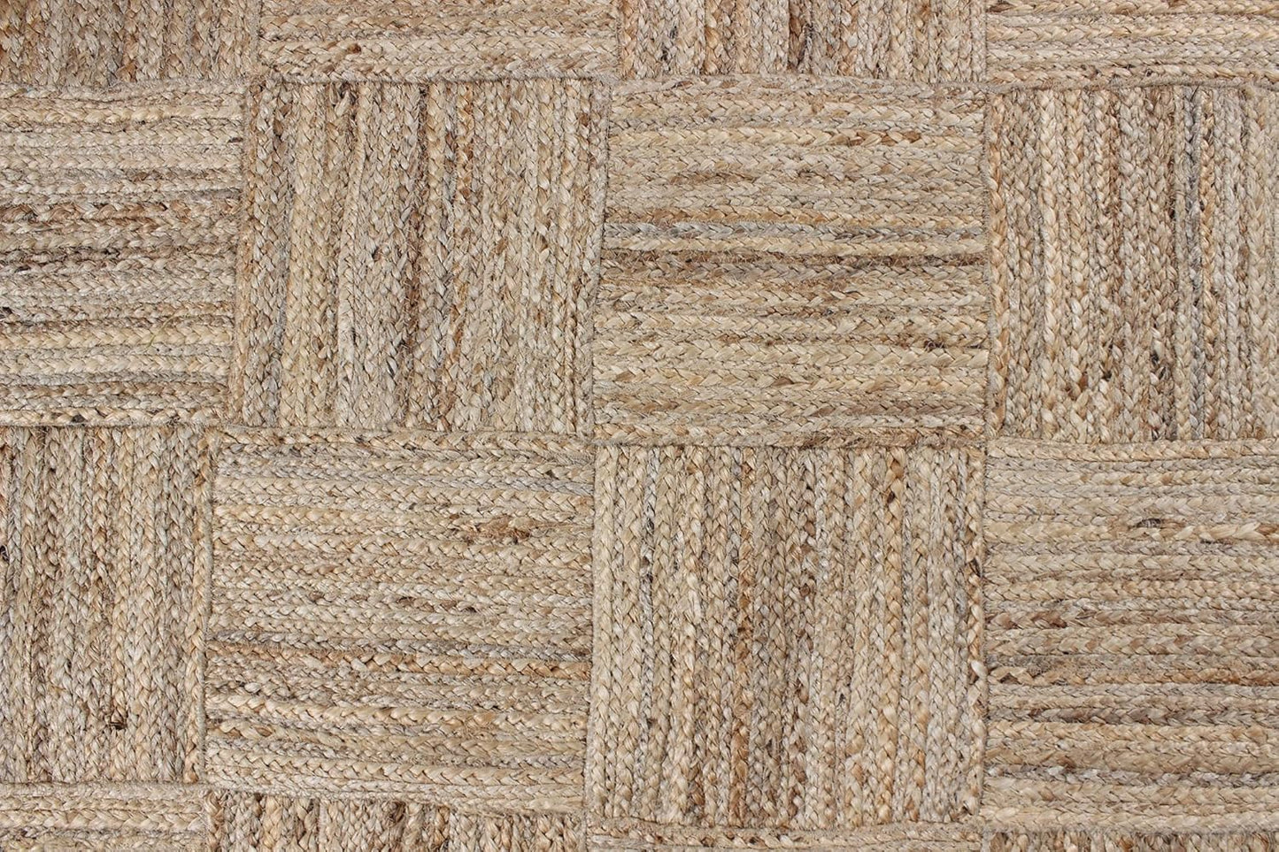 Collection Circle Area Rug - 3 x 3 Ft' Beige and Black Geometric Pettern Jute Mat Ideal for High Traffic Area in Hallway Bedroom Living Room Dining Room Kitchen Terrace Yoga Mat