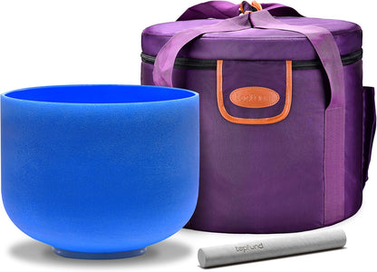 TOPFUND Pink Purple F Note Crystal Singing Bowl Heart Chakra 8 inch with Suede Mallet