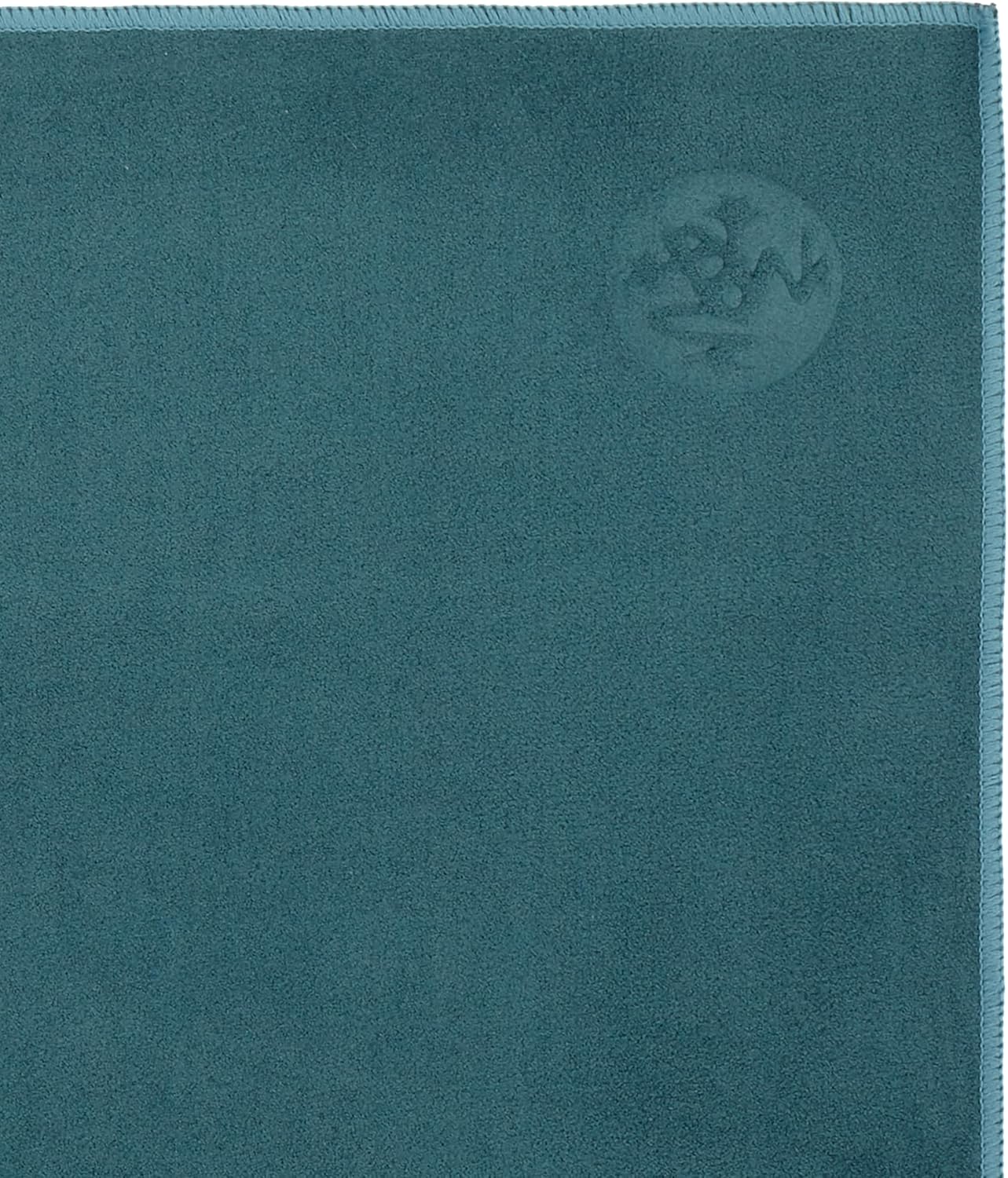 Manduka eQua Hot Yoga Mat Towel - 71" | Rapid Moisture Activated Grip | Ultra Soft Microfiber | Quick Dry | Lightweight, Travel Friendly Mat Layer | 71 x 24 inches | Thunder