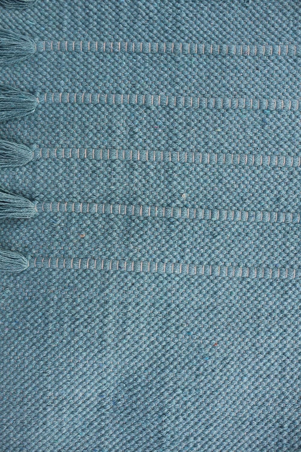 EcoComfort Cotton Yoga Mat - Hand-Woven, Extra-Thick for Ultimate Home Fitness - Durable & Stylish Yoga Rug (24”x72”x5mm)