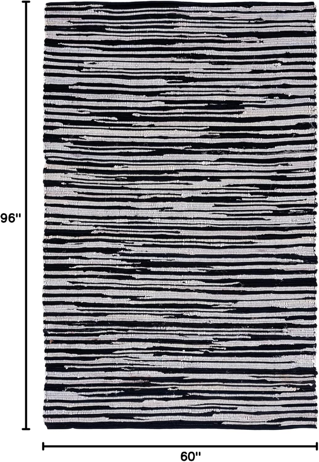 SAFAVIEH Area Rug 3x5 - Rag Rug Collection - Blue & Multi, Handmade Cotton, Boho Stripe Pattern, Ideal for Entryway, Living Room, Bedroom, Dining Space (RAR130B)
