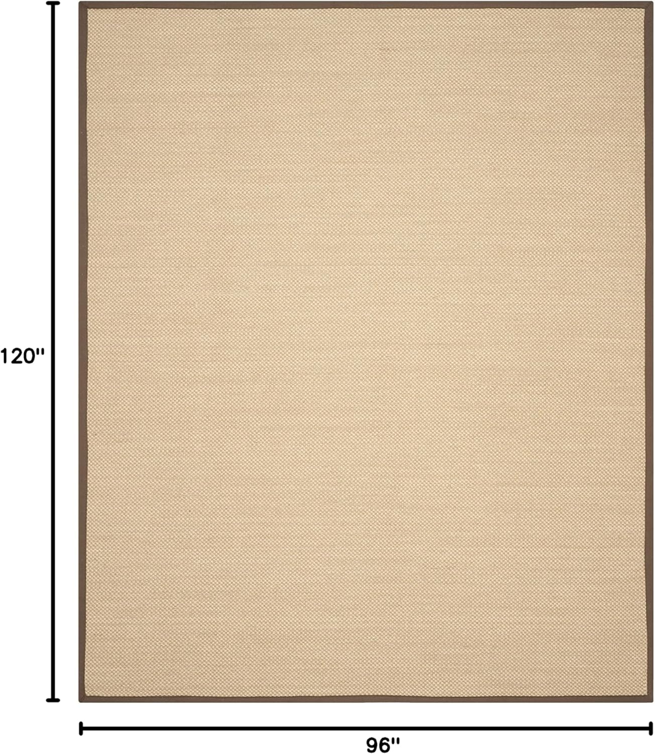 SAFAVIEH Area Rug 11x15 - Natural Fiber Collection - Large - Maize & Linen Color, Sisal, Woven Design with Border (NF141B) - Colors A