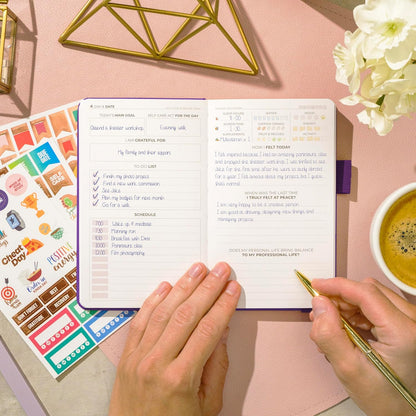 Clever Fox Self-Care Journal – Daily Reflection Notebook – Mental Health & Personal Development Planner, Meditation & Mood Log, A5 (Turquoise)