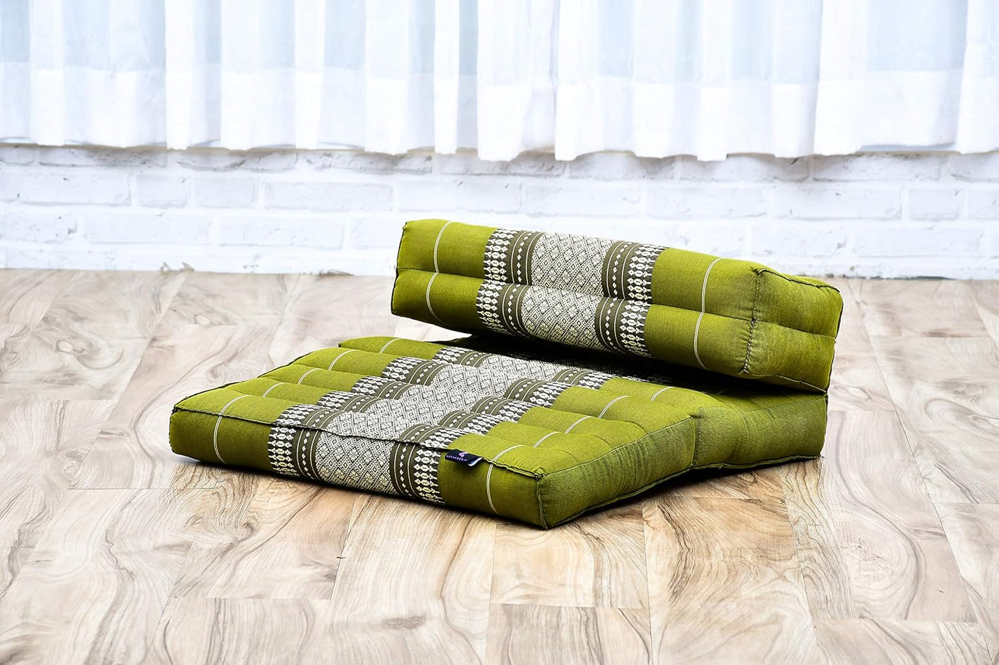 Leewadee Foldable Floor Mattress – 2 in 1 Floor Meditation Mat for Yoga and Relaxation, Seating Futon with Kapok