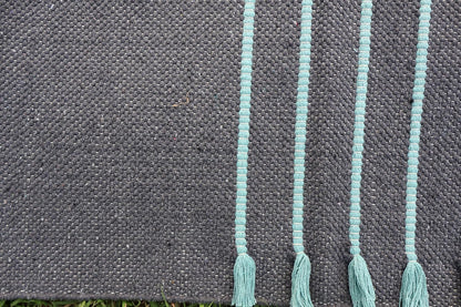 Cotton Organic Yoga Mat - Eco-Friendly Hand-Woven Rug - Handloom Foldable Yoga Mat for Everyday Fitness Maditation Rug - (24”x72”)