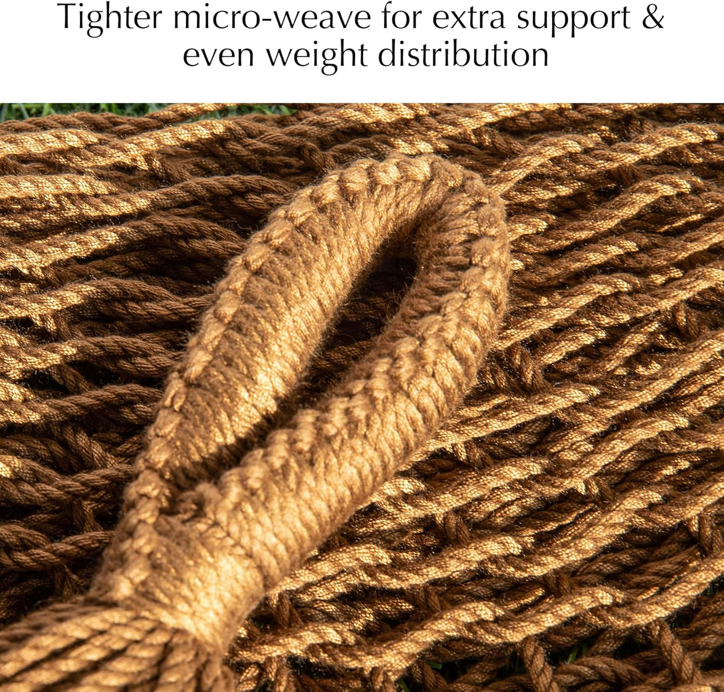PNAEUT Handwoven Mayan Hammocks, Double Rope Hammock for Outdoor Outside & Indoor, Thick Soft 600 lbs Capacity Heavy-Duty, Includes Tree Straps, Carabiners & Carrying Bag (Nature, X-Large)