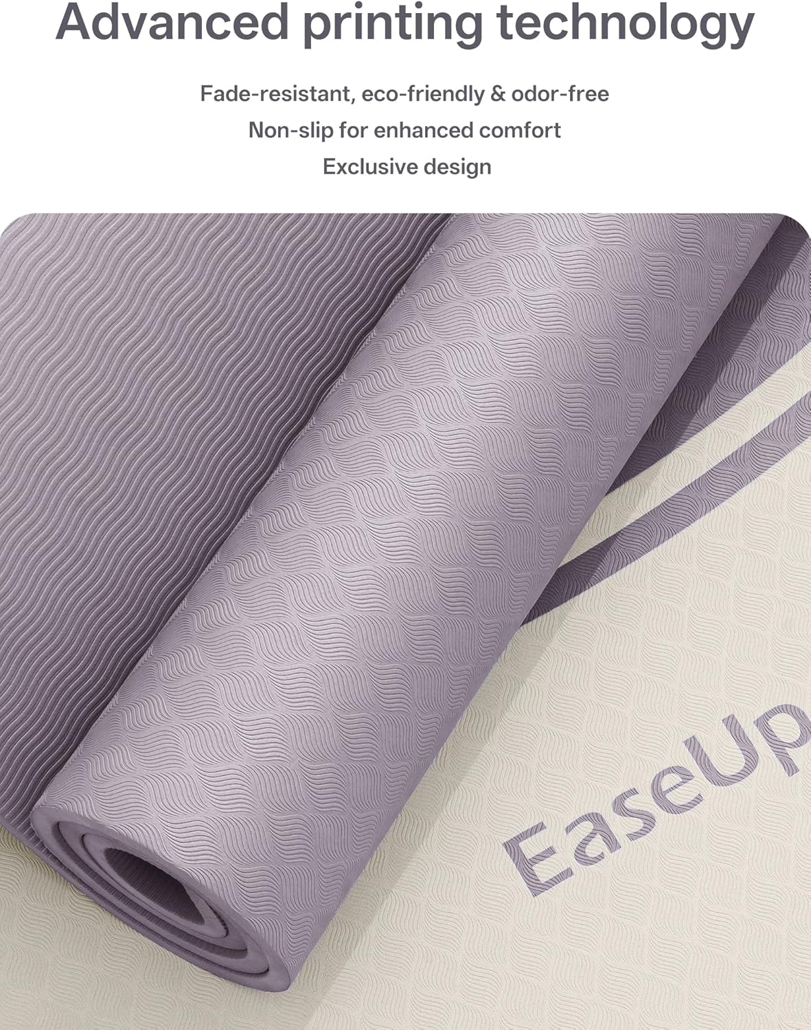 EaseUp Extra Thick Yoga Mat -2/5 inch (10MM), 72.8x31.5" Extra Long-Wide, Professional TPE Non-slip yoga mats for Yoga,Exercise, Workout,Pilates and Fitness, with strap