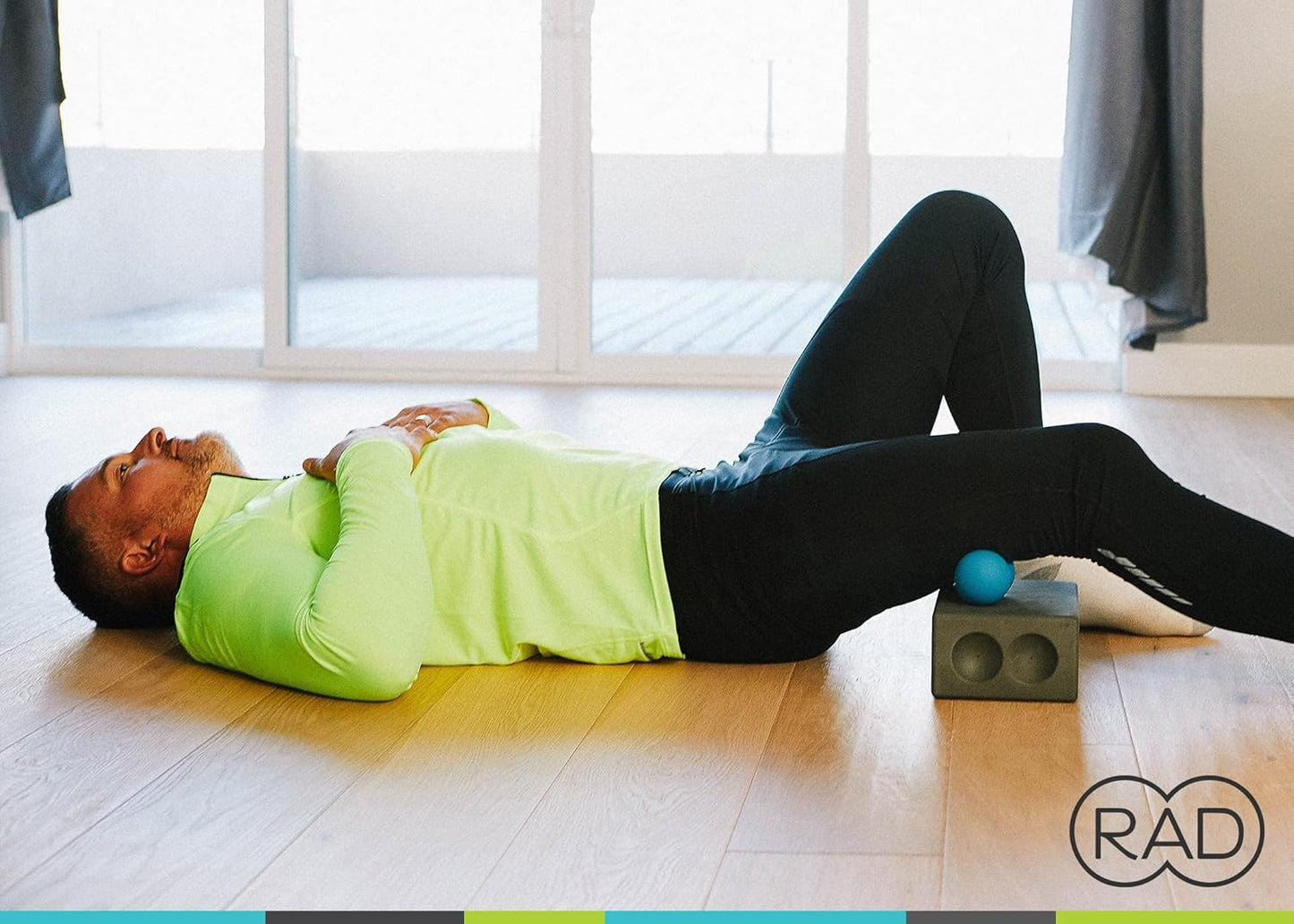 RAD Original Peanut Massage Ball – Medium Density Yoga Deep Tissue Roller Ball – Myofascial Release for Back, Neck, Feet, Psoas & Spine – Suboccipital & Thoracic Trigger Point Therapy