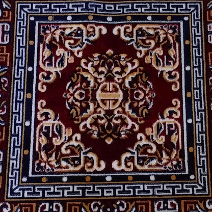 Pooja Aasan in Velvet for puja and Yoga Meditation Rug, Prayer Mattress Mat 1 Pcs (24" inch) Multi Purpose Pooja Cloth Aasan, Car Seat Cover, Sofa Set, Laptop Ethnic Design Home Decor Mat Rug Carpet