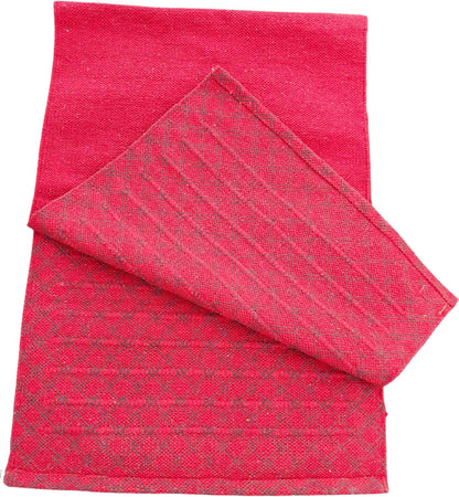 Indian Handmade100 % Organic Anti Skid Multi Colour Cotton Yoga Mat - Eco-Friendly Hand-Woven Rug - Non-Slip & Thick (24”x72”x5mm) for Hot yoga & Everyday Fitness at Home - Comfortable & Foldable Extra-Long Mat