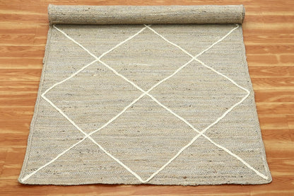 Premium Quality Jute Rug 2x3 Kilim Area Rug Hand Braided Jute Geometric Pattern Beige Hand Woven Boho Flatweave Carpet Indoor Outdoor Rugs for Kitchen Garden Yoga Mat - Colors B