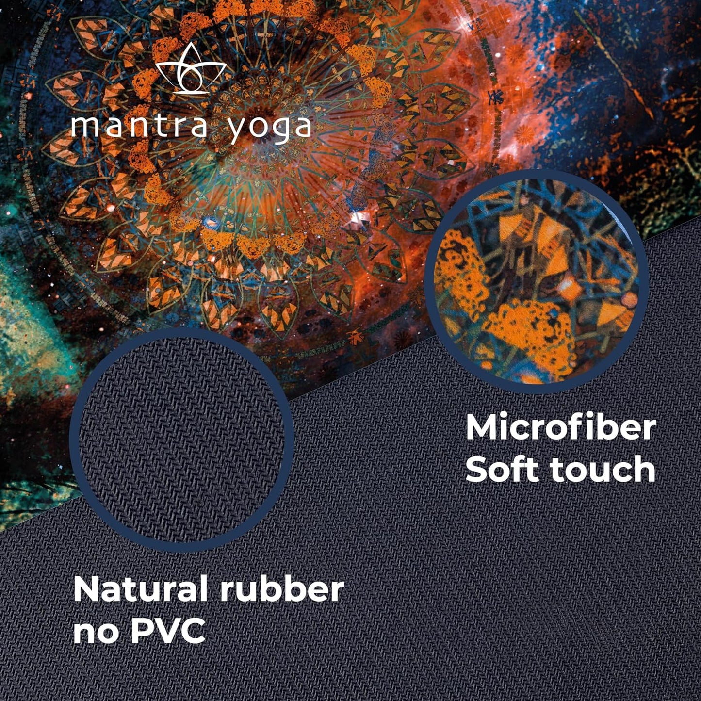 Mantra Yoga Travel PRO 1.5mm with Knee Pad - Foldable Fitness & Exercise Mat with Bag | Lightweight, Compact & Eco-Friendly | Non-Slip & Washable | For All Types of Yoga | 72" L x 24" W | 2.6 lbs