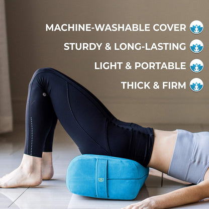 Florensi Yoga & Meditation Bundle | Blue Yoga Bolster & Yoga Wheel 3 Pack