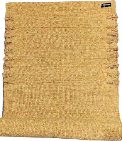 Indian Handmade100 % Organic Anti Skid Multi Colour Cotton Yoga Mat - Eco-Friendly Hand-Woven Rug - Non-Slip & Thick (24”x72”x5mm) for Hot yoga & Everyday Fitness at Home - Comfortable & Foldable Extra-Long Mat