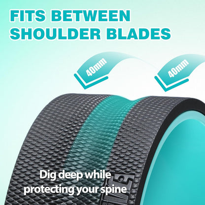 Back Roller Wheel - 3 Pack Yoga Foam Roller for Physical Therapy & Back Stretcher, Deep Tissue Massage for Pain Relief & Stretching | Green.