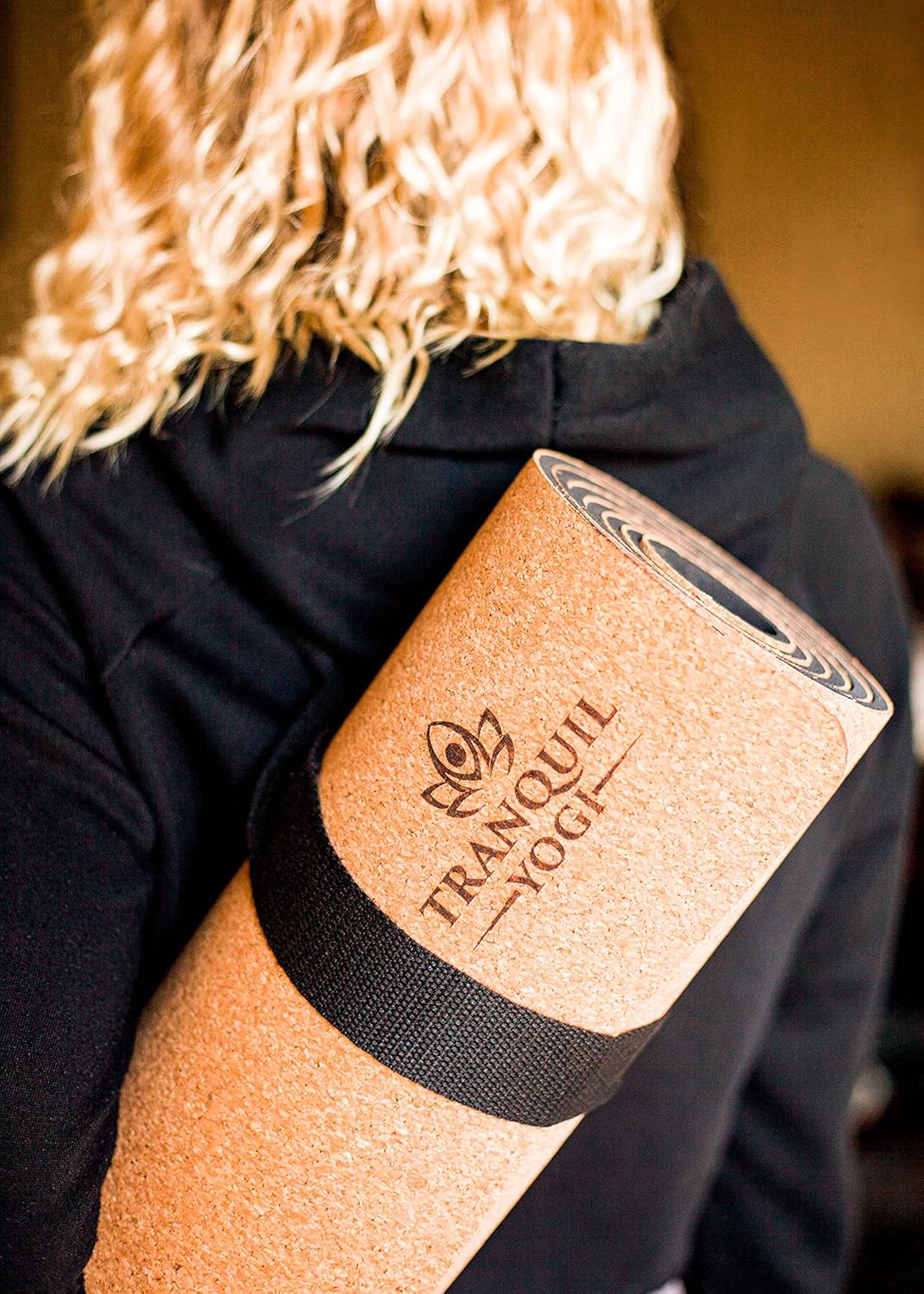 Natural Yoga and Exercise Mat - Excellent Grip and Joint Protection, Includes Carry Strap.
