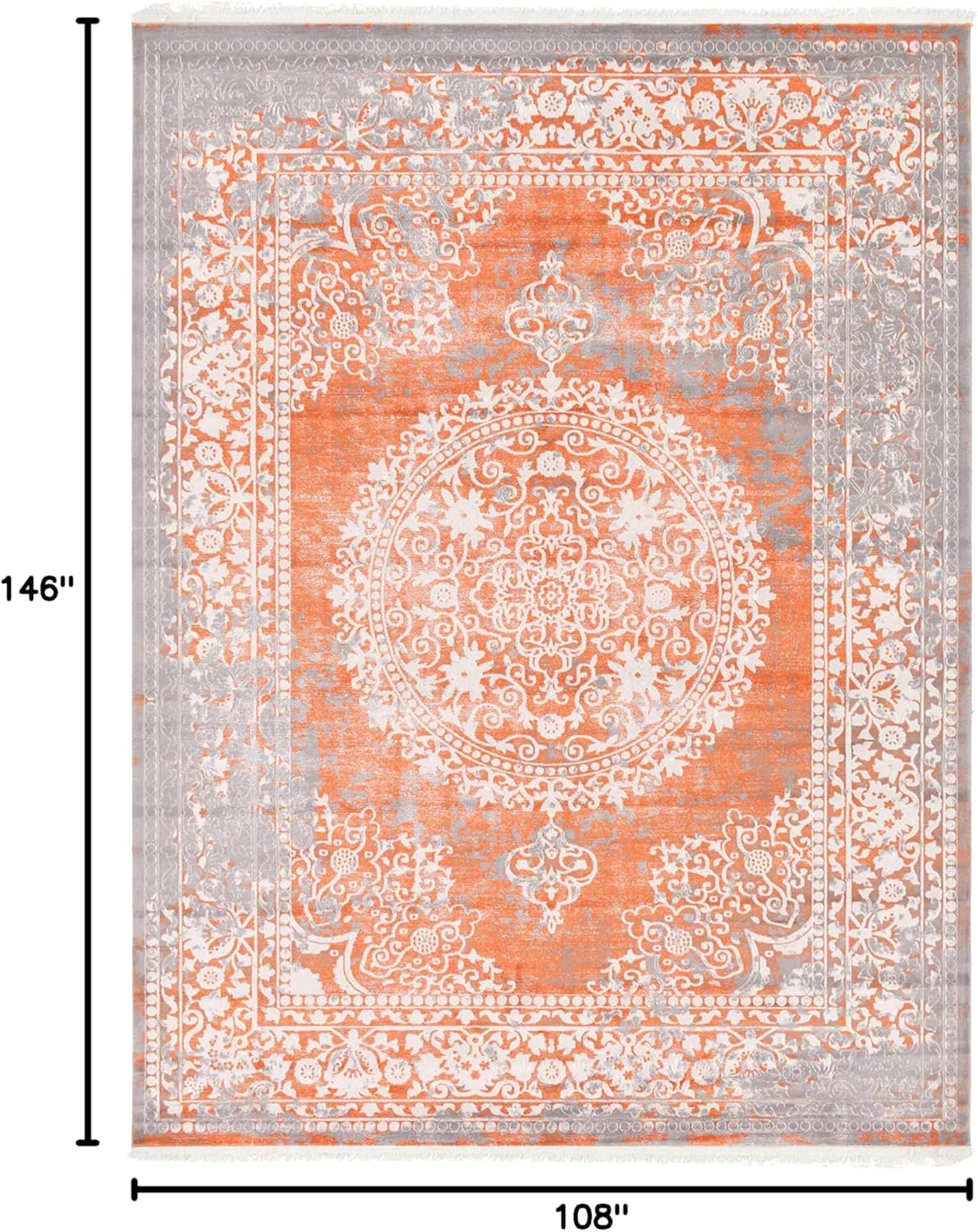 Unique Loom New Classical Collection Area Rug - Olwen (4'Round, Purple/ Gray)