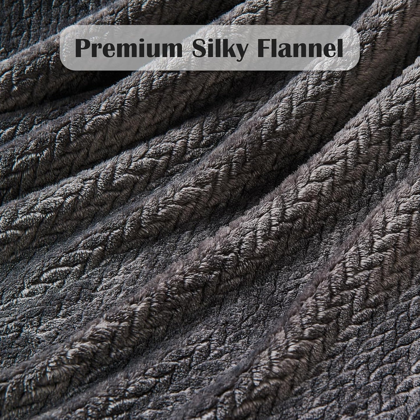 NEWCOSPLAY Super Soft Throw Blanket Light Purple Premium Silky Flannel Fleece Leaves Pattern Lightweight Bed Blanket All Season Use (Light Purple, Throw(50"x60")) - Colors A