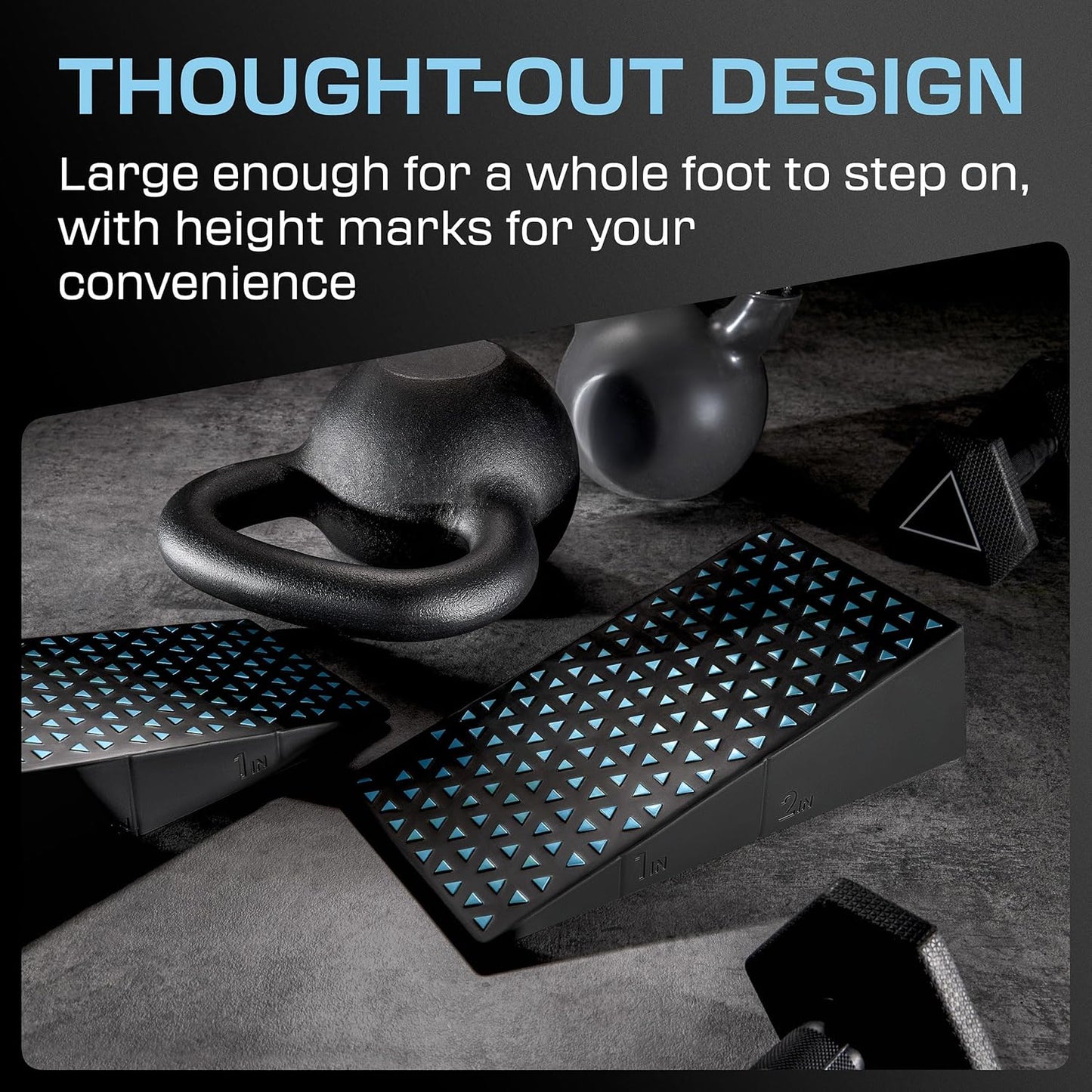 Flexelent Squat Wedge Block Pair - Heel Elevated Squat Wedge for Deeper Squats, Heavy Lifting and Better Form - 17° Angle Exercise Wedges, Slant Board for Squats with Carry Backpack