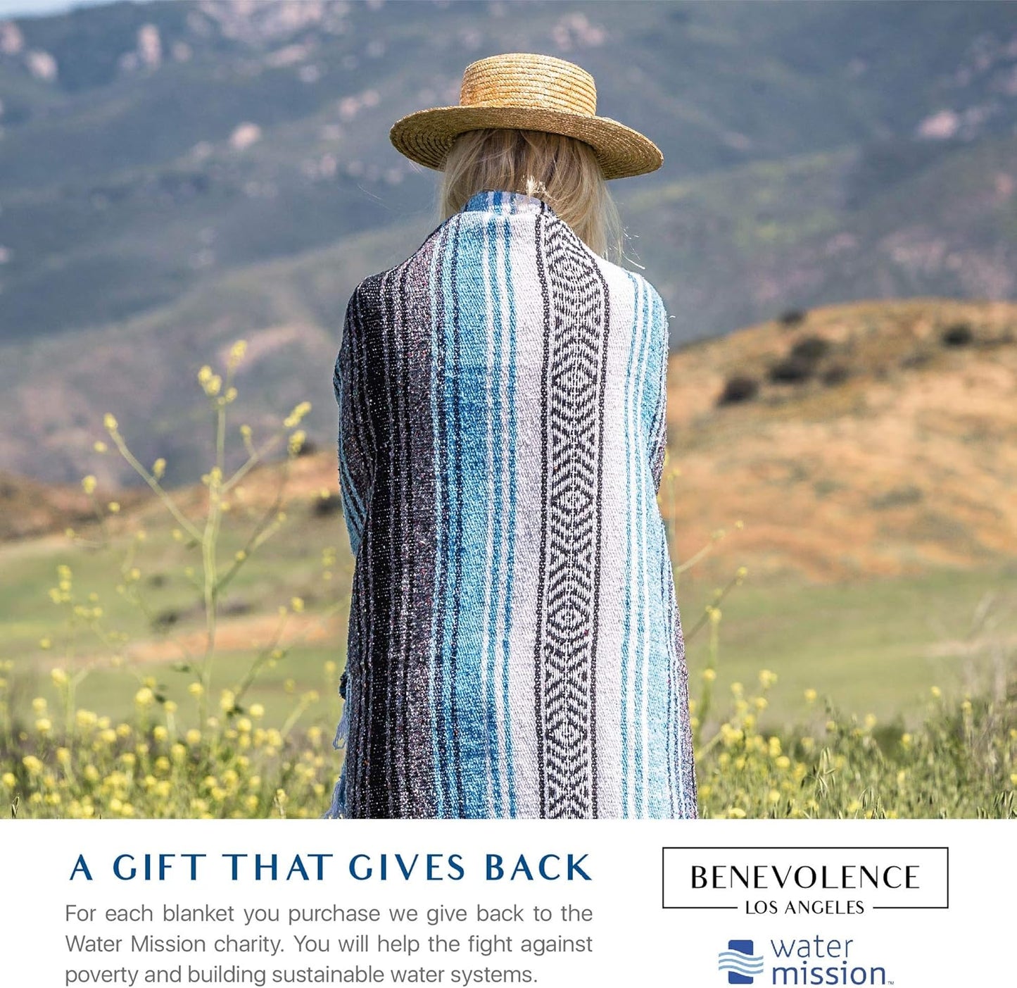 Benevolence LA Authentic Handwoven Mexican Blanket | Yoga Blankets, Outdoor, Picnic, Beach, Camping | Equestrian Saddle | Serape 50x70 inches - Coral, Pack of 1